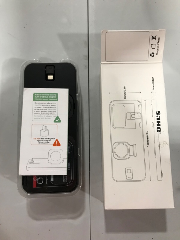Photo 1 of GLANA Portable 3 in 1 Charging Station Compatible with Apple Multiple Devices, Foldable Charger Stand for iWatch Series 8/Ultra/7/6/SE/5/4/3/2/1 Charging Dock Station for iPhone AirPods Pro 3/2/1
