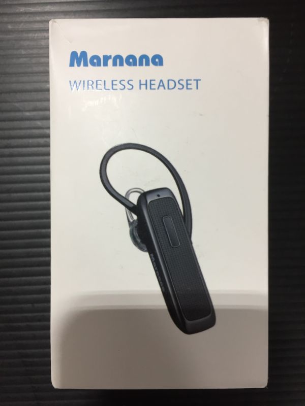 Photo 4 of Bluetooth Headset, Marnana Wireless Bluetooth Earpiece with 18 Hours Playtime and Noise Cancelling Mic, Ultralight Earphone Hands-Free for iPhone iPad Tablet Samsung Android Cell Phone Call-Upgraded
