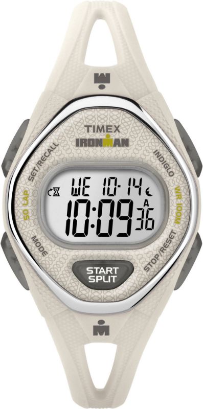 Photo 1 of Timex Women's Ironman Sleek 50 Mid-Size White Silicone Strap Watch
