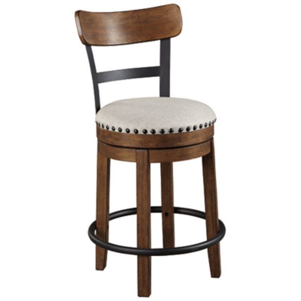 Photo 1 of Ashley Furniture Valebeck 25" Swivel Counter Stool in Brown
