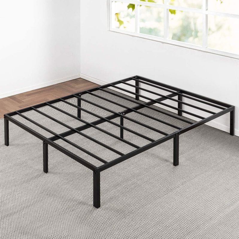 Photo 1 of  Mattress Full Bed Frame - 14 Inch Metal Platform Beds w/Heavy Duty Steel Slat Mattress Foundation (No Box Spring Needed)