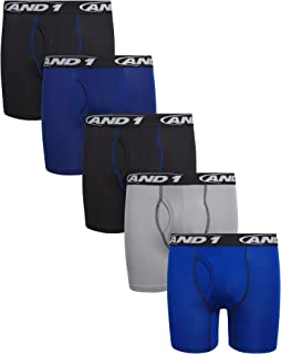 Photo 1 of AND1 Boys' Underwear – Performance Compression Boxer Briefs, Functional Fly (5 Pack) SIZE XL 