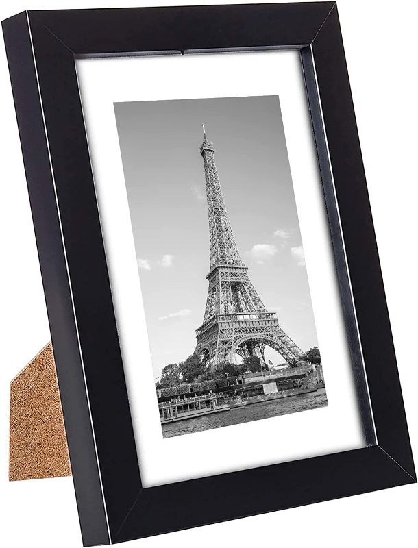 Photo 1 of upsimples 5x7 Picture Frame with Real Glass,Bulk Photo Frames for Wall or Tabletop Display,Set of 17,Black