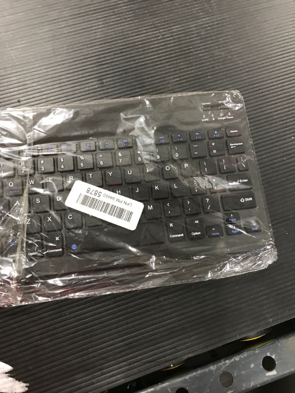 Photo 1 of Slim Bluetooth Keyboard Portable Mini Wireless Keyboard Rechargeable for Tablet iPad iPhone Apple Phone Smartphone Laptop iOS Android Windows (10 inch Black)