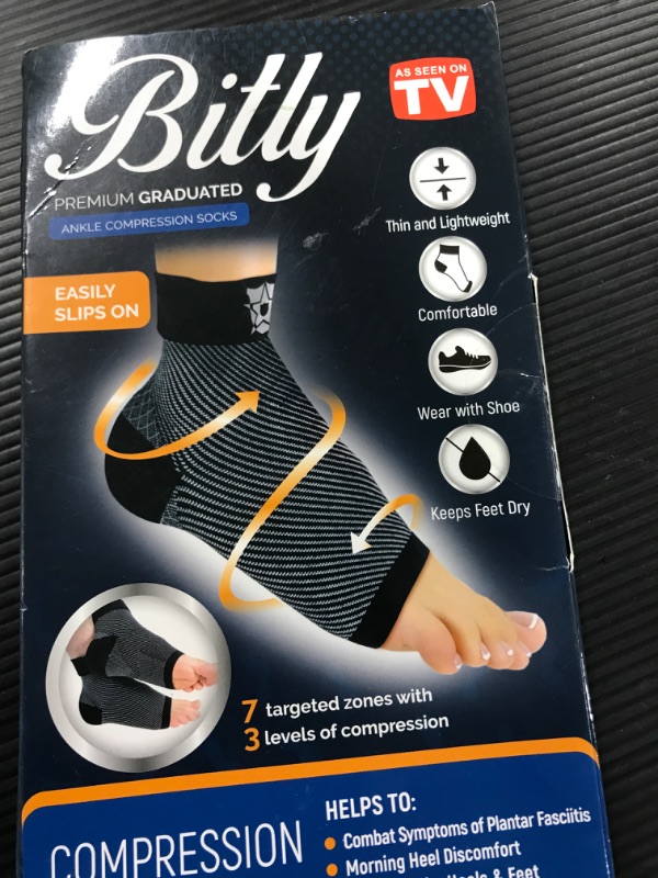 Photo 2 of Bitly Plantar Fasciitis Socks for Women and Men - Best Foot and Ankle Compression Sleeve