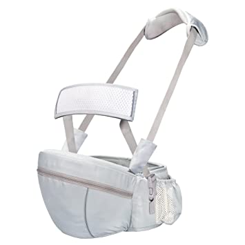 Photo 1 of AGUDAN Baby Hip Seat Carrier, Ergonomic Waist Stool with Adjustable Strap Pocket Soft Base for Child Infant (Gray)