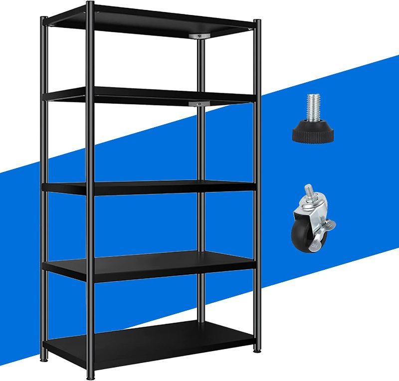 Photo 1 of 5 Tier Heavy Duty Metal Shelves, Kitchen Storage Shelves Garage Shelving Unit, Large Capacity Commercial Storage Rack, Utility Shelf for Pantry Closet Office Laundry (32" Lx16 Wx63 H)