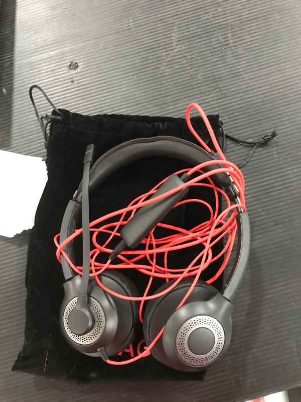 Photo 1 of USB Headset with Mic for PC, Over-Ear Computer Laptop Headphones with Noise Cancelling Microphone in-line Control for Home Office Online Class Skype Zoom