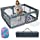 Photo 1 of Baby Playpen, 79 x 63 Inches Extra Large Playpen with 50 PCS Ocean Balls, Indoor & Outdoor Kids Activity Center, Infant Safety Gates with Breathable Mesh,Sturdy Play Yard for Babies and Toddlers
