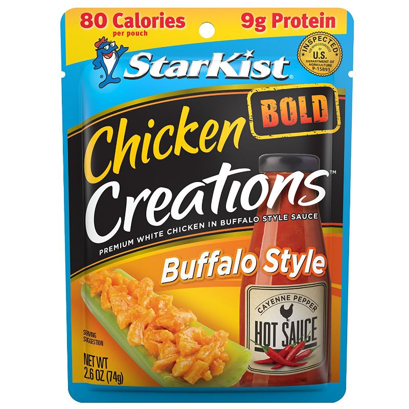 Photo 1 of 13 of StarKist Chicken Creations BOLD Buffalo Style Chicken - 2.6oz
BB: 12/19/2024