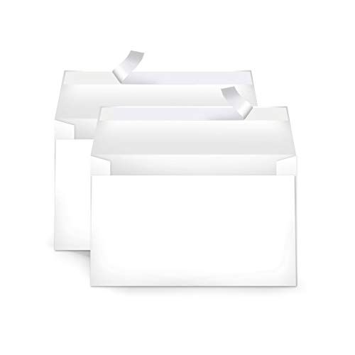 Photo 1 of Amazon Basics A9 Blank Invitation Envelopes with Peel & Seal, 5-3/4 X 8-3/4 Inches, White, 100 Count