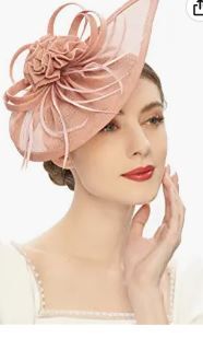 Photo 1 of Cizoe Pillbox Hats 20s 50s Vintage Fascinators for Women with Feather Mesh Veil Headband Bridal Wedding Tea Party
