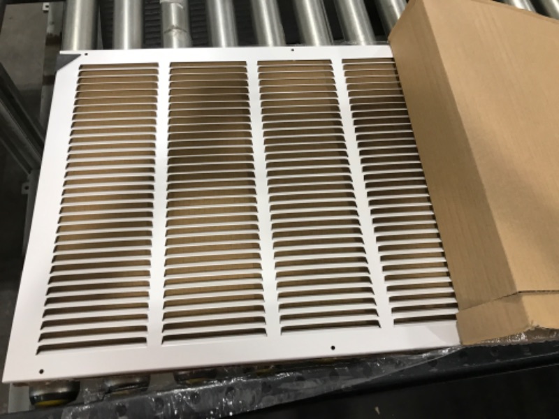 Photo 2 of 25"w X 16"h Steel Return Air Grilles - Sidewall and Ceiling - HVAC Duct Cover - White [Outer Dimensions: 26.75"w X 17.75"h]