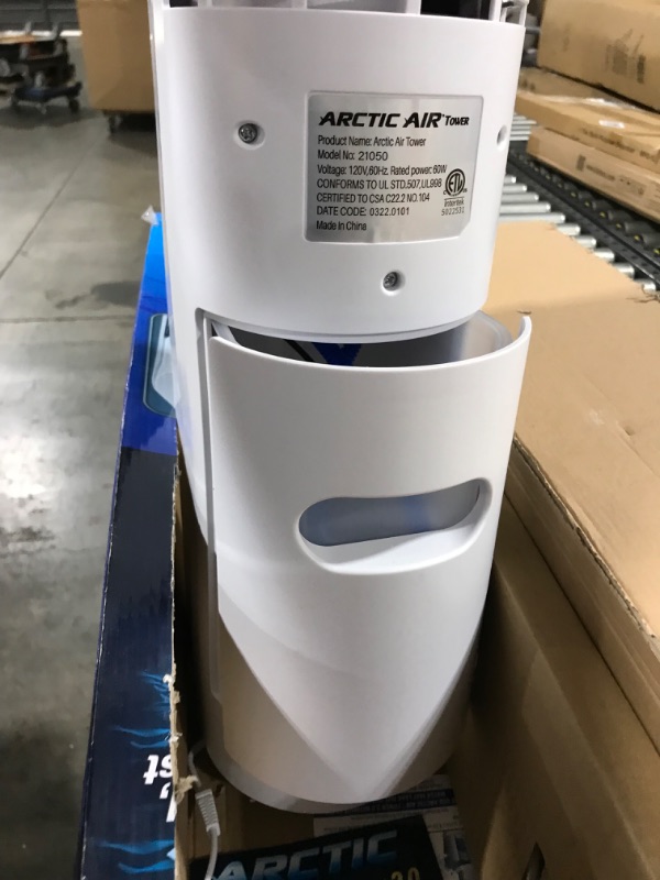 Photo 4 of Arctic Air Tower 2.0 Evaporative Air Cooler - Large Area Room Cooling, 4 Speed Settings, Quiet Oscillation, Space-Saving, Perfect for Bedroom, Living Room, Office & More
