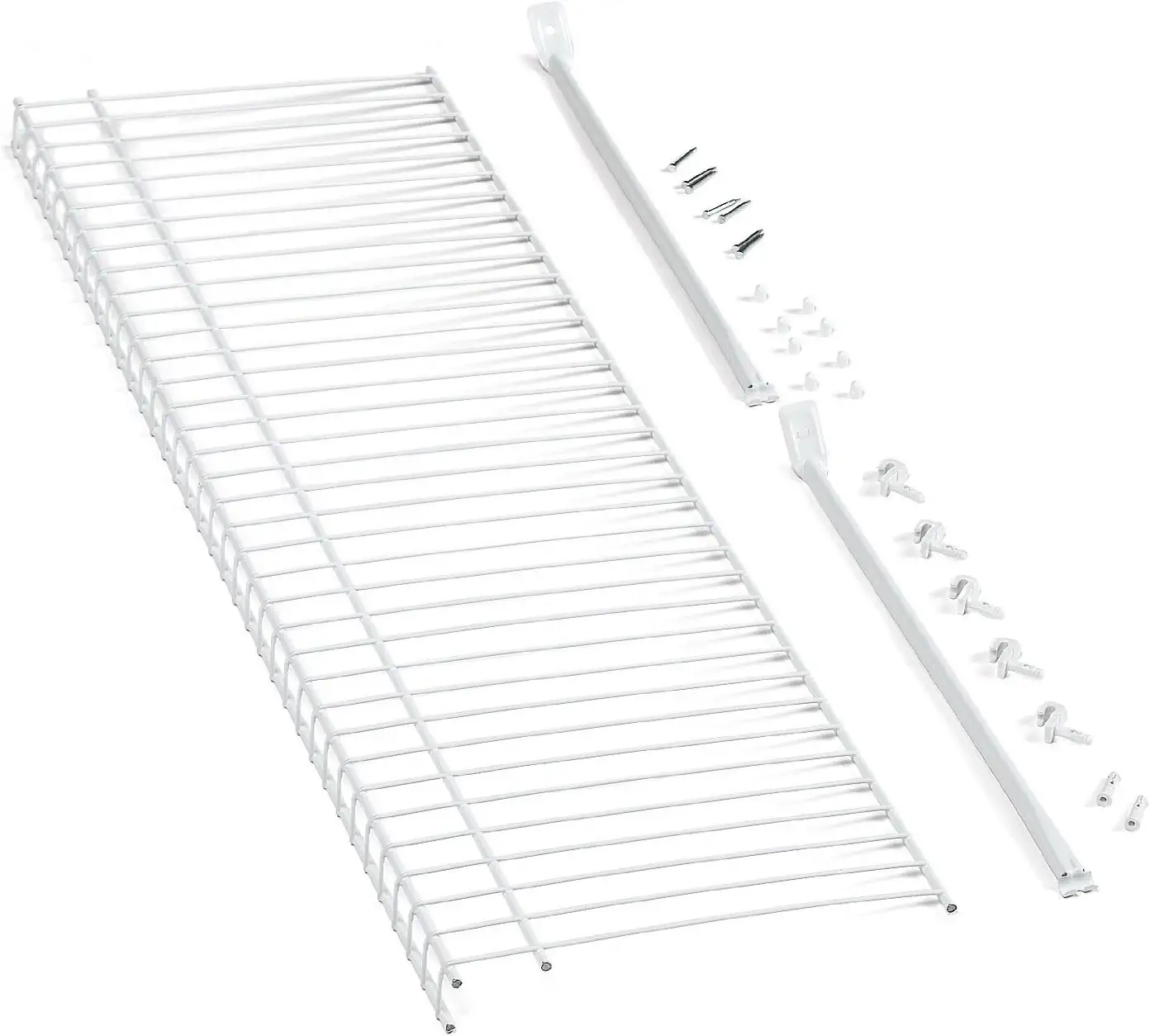 Photo 1 of All-Purpose Wire Shelf Kit, White, 3-Ft. x 12-In.