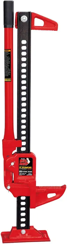 Photo 1 of BIG RED TRA8335B Torin 33" Ratcheting Off Road Utility Farm Jack, 3 Ton (6,000 lb.) Capacity, Red