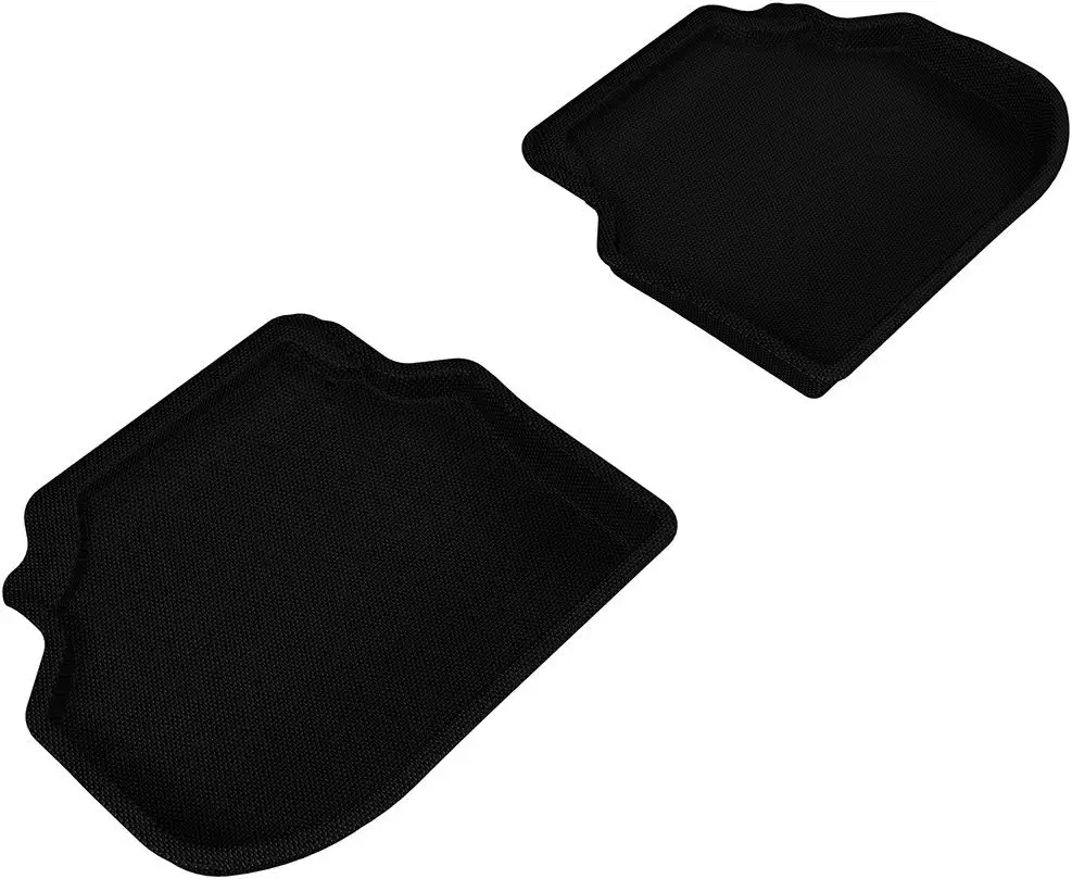 Photo 1 of 3D MAXpider Second Row Custom Fit All-Weather Floor Mat for Select BMW 5 Series (F10) Models - Kagu Rubber (Black)