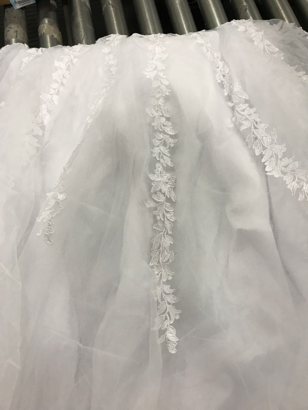 Photo 1 of Abaowedding Women's Wedding Dress for Bride Lace Applique Evening Dress V Neck Straps Ball Gowns