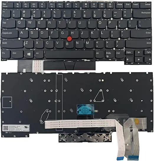 Photo 1 of LXDDP Laptop Replacement US Layout Keyboard for Lenovo ThinkPad T490S T495S Laptop Keyboard US SN20R66042 SN20R66067, Black