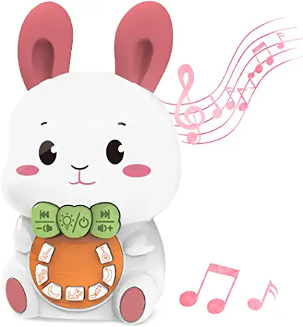 Photo 1 of Baby Musical Toys with Teether Ears, Light, Sound & Adjustable Volume, Educational Learning Development Activity Center for Infant, Easter Bunny Birthday Gift for Toddler Boy Girl 18 Months & up