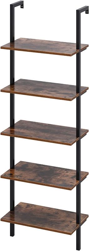 Photo 1 of 5 Tier Ladder Shelf, 72.6’’ Height Wall-Mounted Bookshelf Industrial Display Storage Organizer Unit Plant Flower Stand Rack for Home Office, Vintage
