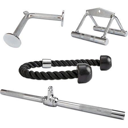 Photo 1 of BalanceFrom Cable Handle Attachments for Pulley and Cable Systems Functional Trainers and Lat Pulldown Machines - Universal Fit
