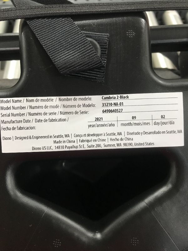 Photo 3 of Diono Cambria 2 XL 2022, Dual Latch Connectors, 2-in-1 Belt Positioning Booster Seat, High-Back to Backless Booster with Space and Room to Grow, 8 Yea
