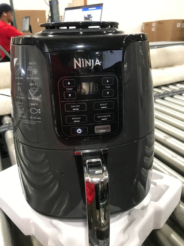 Photo 2 of Ninja AF101 Air Fryer that Crisps, Roasts, Reheats, & Dehydrates, for Quick, Easy Meals, 4 Quart Capacity, & High Gloss Finish, Black/Grey
