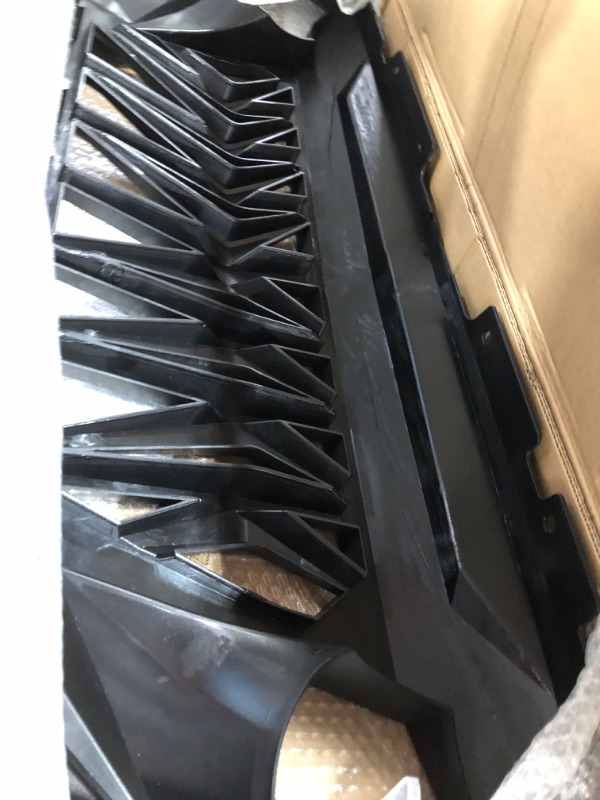 Photo 1 of Hooke Road JL/JT Front Grille Shark Grill w/White Lights DRL for Jeep Wrangler JL 2018-2022 2/4 Doors & Gladiator JT 2020-2022 Matte Black Grid

