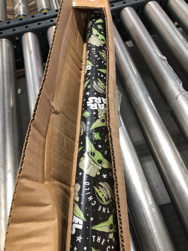Photo 1 of American Greetings Star Wars Mandalorian Wrapping Paper, The Child/Baby Yoda (1 Roll, 75 sq. ft.)
