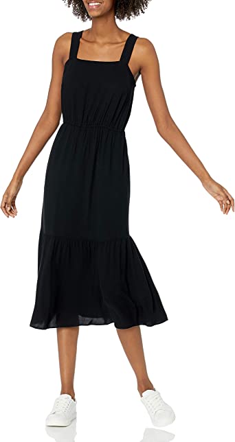 Photo 1 of Amazon Essentials Women's Fluid Twill Tiered Midi Summer Dress
SIZE XS