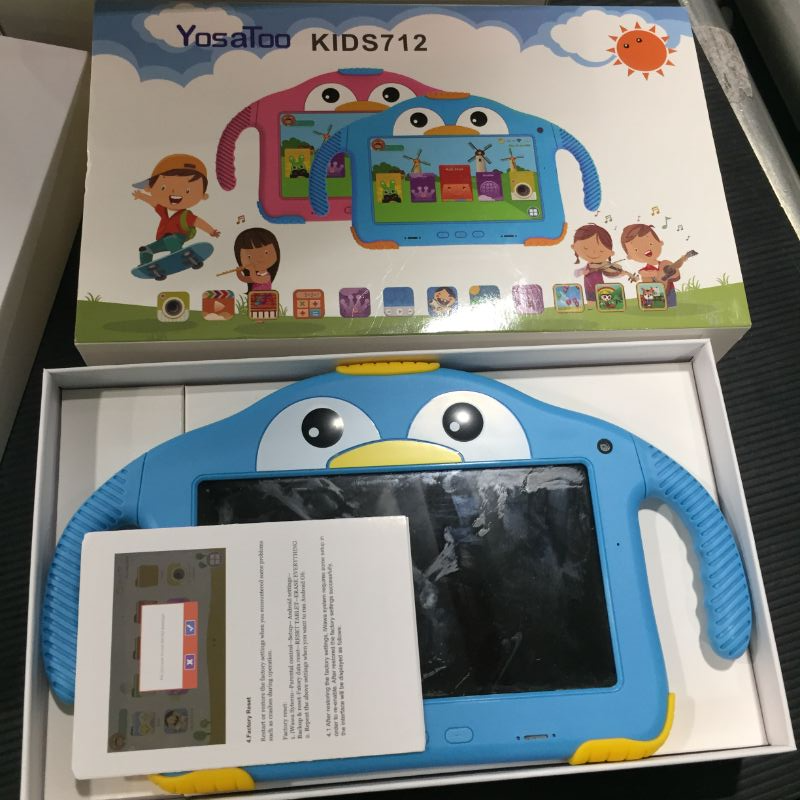 Photo 2 of Tablet for Toddlers Tablet Android Kids Tablet with WiFi Dual Camera 1GB 32GB Storage 1024 x 600 Touch Screen Parental Control Mode Google Playstore YouTube Netflix for Boys Girls Android 10