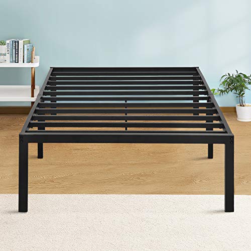 Photo 1 of Barcode for Best Price Mattress 14 inch Heavy Duty Metal Platform Bed W/Headboard/Wooden Slat Support/Mattress Foundation, Twin Size, Black
