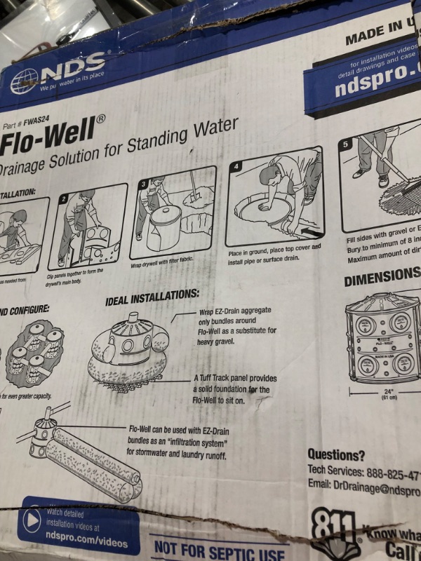 Photo 3 of 50 Gallon Flo Well Stormwater Dry Well System Kit with 3 Side Panels & 1 Cover