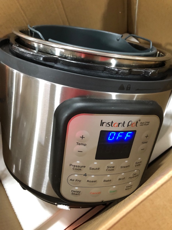 Photo 2 of Instant Pot Duo Crisp 11-in-1 Air Fryer and Electric Pressure Cooker Combo with Multicooker Lids that Air Fries, Steams, Slow Cooks, Sautés, Dehydrates, & More, Free App With Over 800 Recipes, 6 Quart
