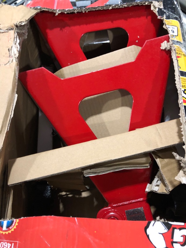 Photo 1 of BIG RED T46002A Torin Steel Jack Stands: Double Locking, 6 Ton (12,000 lb) Capacity, Red, 1 Pair
