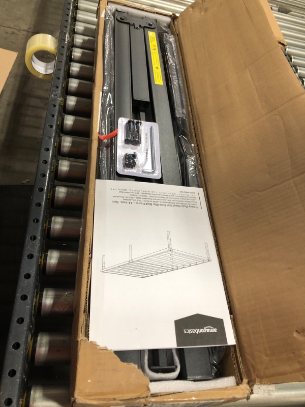 Photo 1 of Amazon BASIC Heavy Duty Non-Slip Bed Frame Steel Slats, Easy Assembly 14"H Twin
