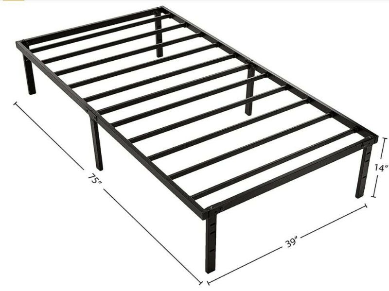 Photo 1 of Amazon BASIC Heavy Duty Non-Slip Bed Frame Steel Slats, Easy Assembly 14"H Twin
