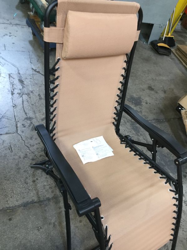 Photo 2 of AmazonBasics Zero Gravity Chair - Beige