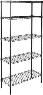 Photo 1 of  5-Shelf Adjustable, Heavy Duty Storage Shelving Unit (350 lbs loading capacity per shelf), Steel Organizer Wire Rack, Black (36L x 14W x 72H), 841710126600
