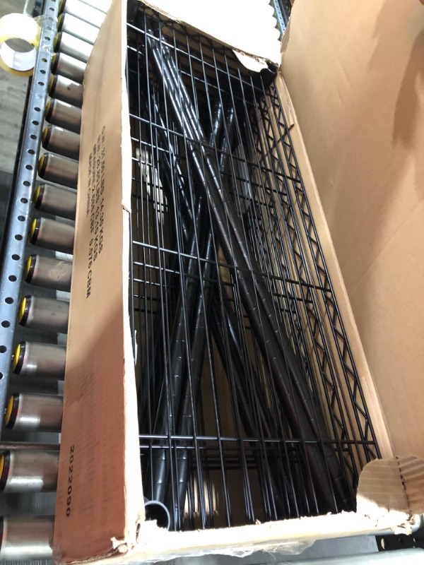 Photo 2 of  5-Shelf Adjustable, Heavy Duty Storage Shelving Unit (350 lbs loading capacity per shelf), Steel Organizer Wire Rack, Black (36L x 14W x 72H), 841710126600
