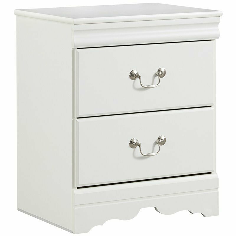 Photo 1 of Ashley Furniture Anarasia 2 Drawer Nightstand in White
