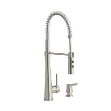 Photo 1 of allen + roth  Tilton Stainless Steel Single Handle Pull-down Kitchen Faucet with Sprayer Function
