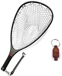 Photo 1 of Aventik Fly Floating Fishing Net Carbon Fiber Landing Net Clear Rubber Ghost Net Catch & Release Net with Magnetic Net Release
