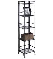 Photo 1 of Convenience Concepts Xtra Storage 5 Tier Folding Metal Shelf, Black
