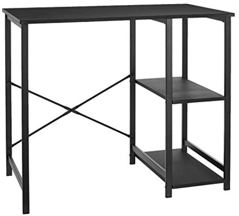 Photo 1 of Amazon Basics Classic, Home Office Computer Desk With Shelves, Black
