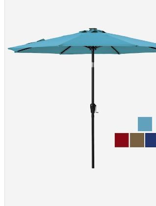 Photo 1 of 9FT Patio Blue Umbrella