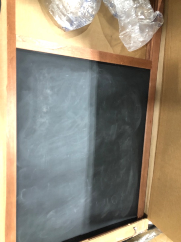 Photo 3 of Flipside Stained Black Chalkboard Easel - Stained Black Surface - Hardwood Frame - Rectangle - 1 Each