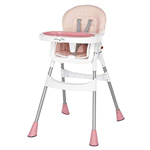Photo 1 of Dream on Me Portable 2-in-1 Table Talk High Chair, Pink