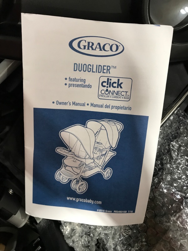 Photo 3 of Graco DuoGlider Double Stroller | Lightweight Double Stroller with Tandem Seating, Glacier
